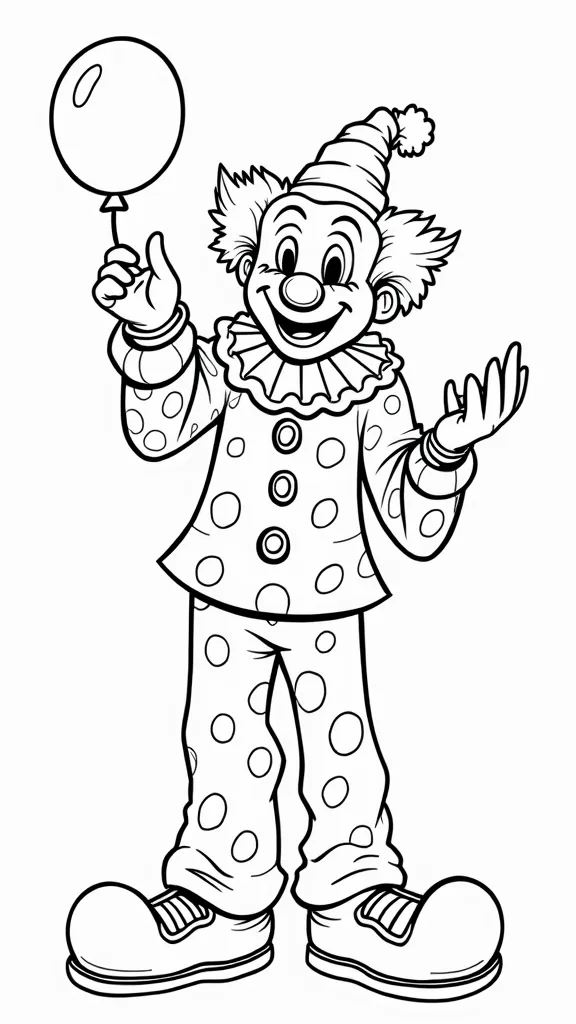 coloriages de clown mignon